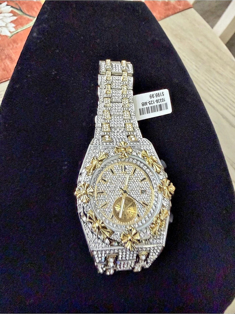Gold & Silver Rhinestone Watch New